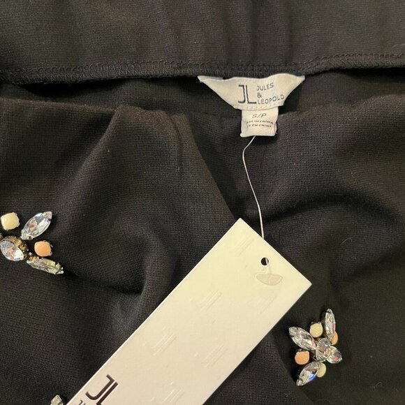 JULES & LEOPOLD Women's Black Embellished Knit Skirt - Size Small - NWT - Picture 2 of 4